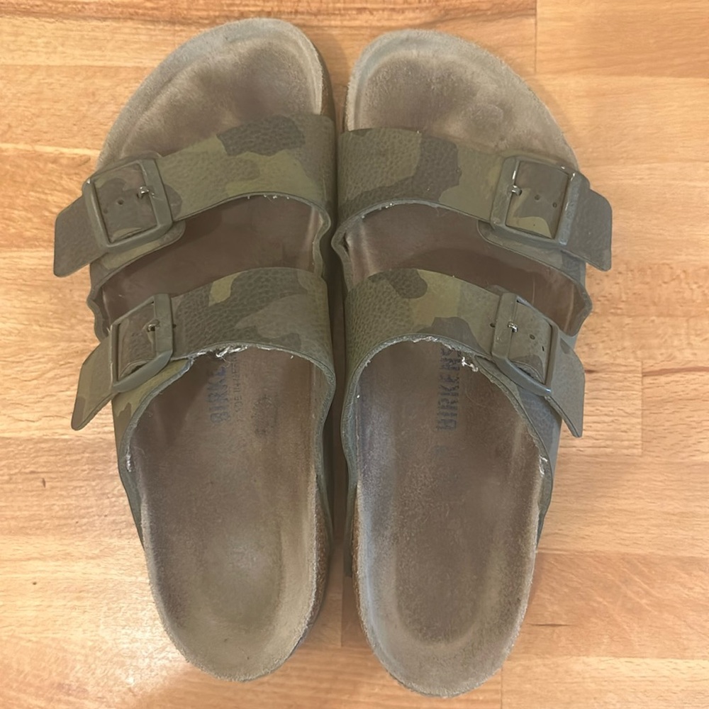 Leather Camouflage Pattern Birkenstocks